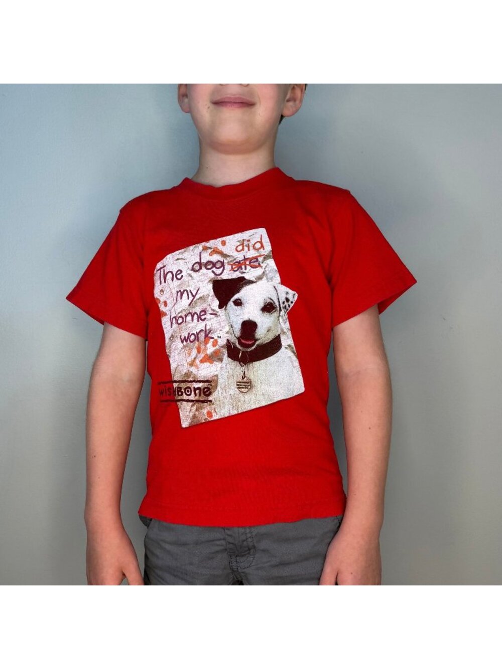 Vintage 1990s Wishbone T-Shirt, Polygram Size 7, PBS TV Jack Russell Terrier Dog